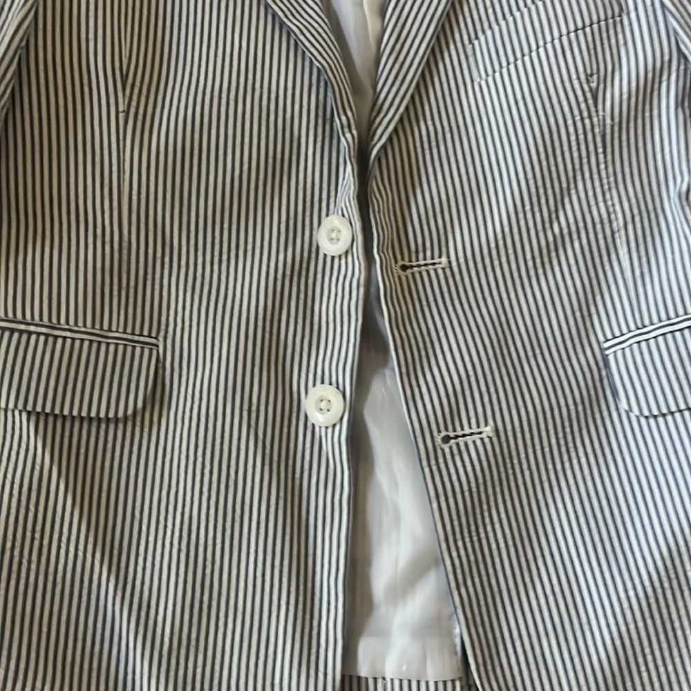 Nordstrom Navy and White seersucker Blazer - Picture 3 of 4